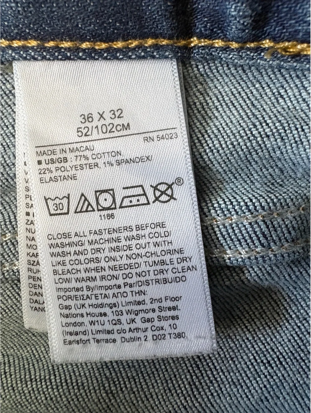 Banana Republic Men’s Straight Fit Jeans 36x32 Medium Wash Stretch Denim